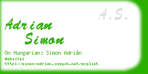 adrian simon business card